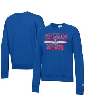 Champion Powerblend New England Patriots Graphic Crewneck Sweatshirt - Blue
