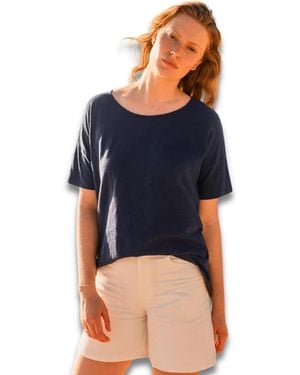 Celtic & Co. Round Neck Boxy Fit T-shirt - Blue