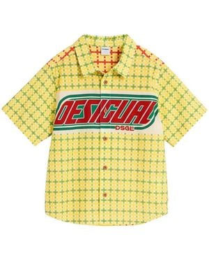 Desigual Boys's Checked Shirt - Yellow