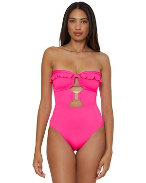 SOLUNA Buckle-up Convertible One-piece Swimsuit - Pink