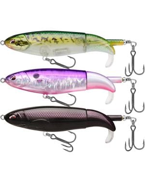 Gnuadz Top Water Plopper Fishing Lure Bkk Hooks Surface Wobble Bait - Green