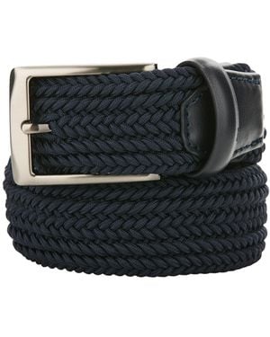 Perry Ellis Channel Braided Stretch Belt - Black