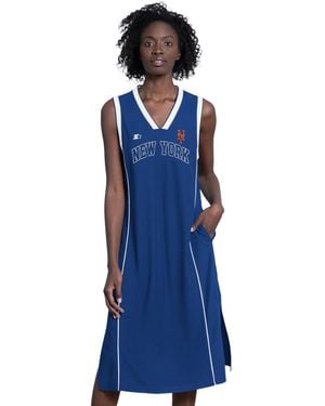 Starter New York Mets Line Up Sneaker Sleeveless Maxi Dress - Blue