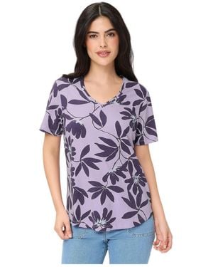 Olsen Magnolia Print T-shirt - Blue