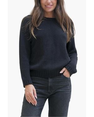 Paneros Clothing Cotton Sloane Crewneck Pullover Sweater - Blue