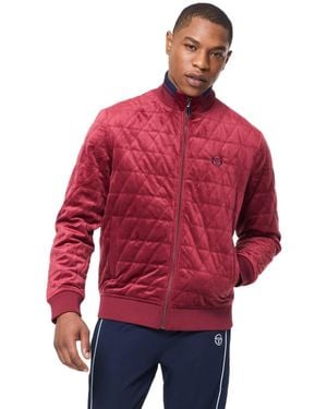 Sergio Tacchini Redi Quilted Velour Bomber Jacket