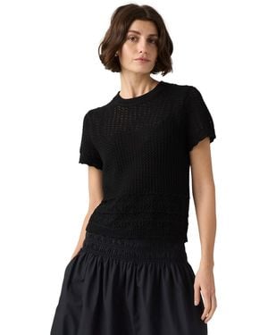 Levi's Isabelle Crochet Short-sleeve Sweater - Black