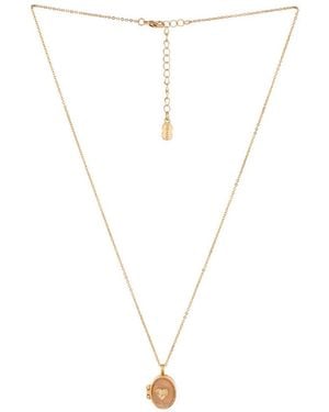 charged Stone Locket Necklace - White