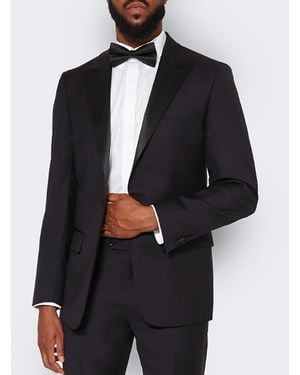 9tofive Men S Wool Tuxedo Jacket - Black