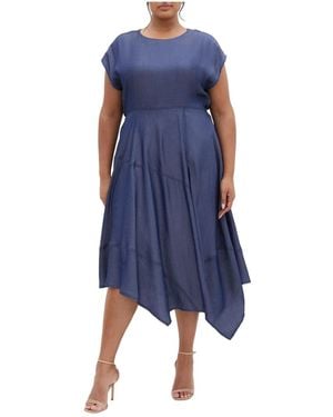City Chic Plus Size Hampstead Dress - Blue