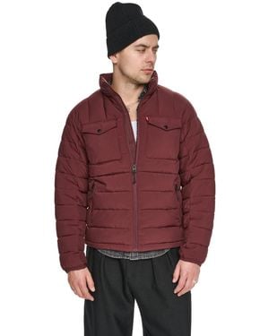 Levi's Stretch Quilted Packable Jacket - Red