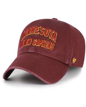 '47 Minnesota Golden Gophers Clean Up Adjustable Baseball Cap - Red