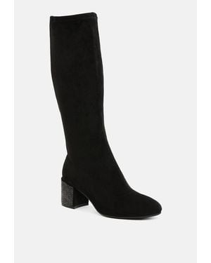 Rag & Co Sinaloa Microfiber Knee High Boots - Black