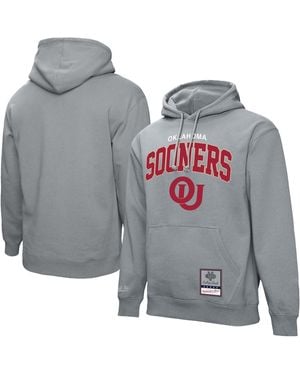 Mitchell & Ness Oklahoma Sooners Classic Arch Pullover Hoodie - Gray