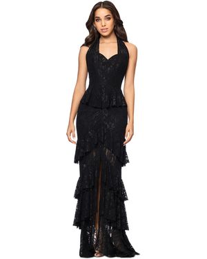 Ruffle Hem Special Occasion Dress Betsy & Adam Womens Off-the-shoulder Maxi Evening Dress In Black,black Dress Macy's Ruffle Hem Special Occasion Dress Betsy & Adam Womens Off-the-shoulder Maxi Evening Dress In Black,black Dress Macy's