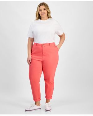 Tommy Hilfiger Th Flex Plus Size Hampton Chino Pants - Red
