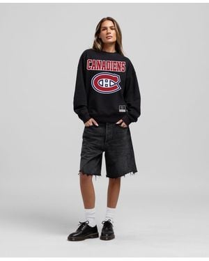 Mitchell & Ness Montreal Canadiens Core Oversized Dropped-shoulder Sweatshirt - Black