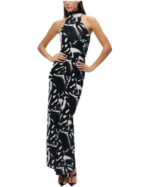 Nocturne Printed Halter Maxi Dress - Multicolor