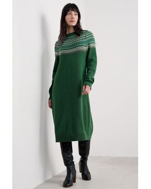 Seasalt Cornwall Bird Ring Long Sleeve Dress - Green