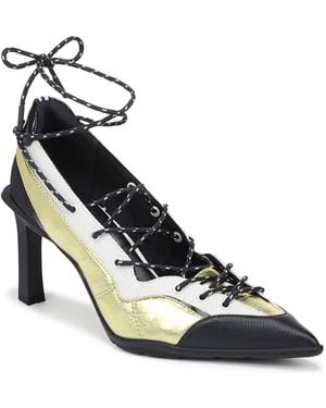 Naturalizer Zyra Lace-up Sneaker Pumps - Metallic