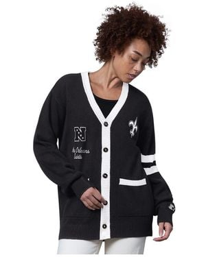 Starter New Orleans Saints Back Shot Button-up Cardigan Sweater - White