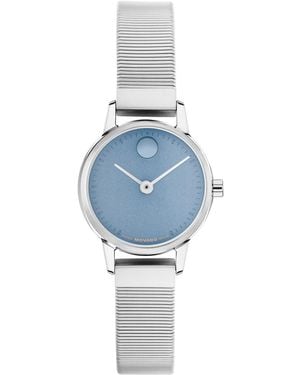Movado Baby Face Swiss Quartz Stainless Steel Watch 23mm - Blue