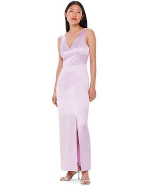 Whistles Charlotte Satin Maxi Dress - Pink