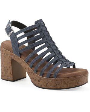 White Mountain Barbea Platform Sandal - Brown
