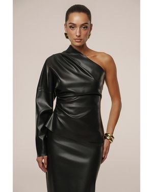 JLUXLABEL Demi One Shoulder Top - Black