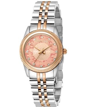 Roberto Cavalli Mini Quartz Stainless Steel Bracelet Watch - White