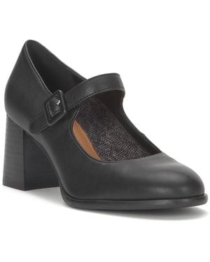 Lucky Brand Block Heel Round Toe Pumps - Black