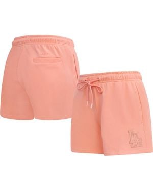 Pro Standard Los Angeles Dodgers Neutral Fleece Shorts - Pink