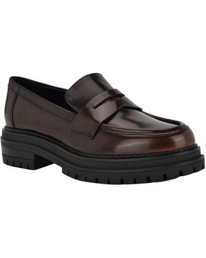 Calvin Klein Grant Lug Sole Penny Loafers in Black | Lyst display picture 3