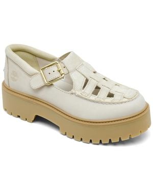Timberland Stone Street Mary Jane Platform Buckle Shoes From Finish Line - White