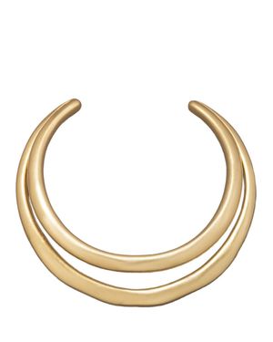Donna Karan Donna Karan -tone Molten Multi-row Necklace - Metallic