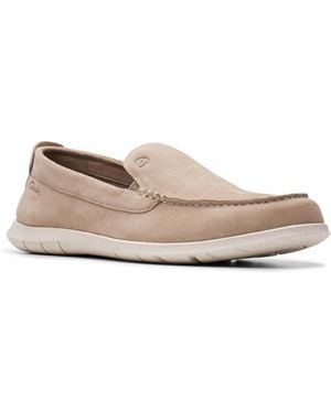 Clarks Collection Flexway Step Slip On Shoes - Natural