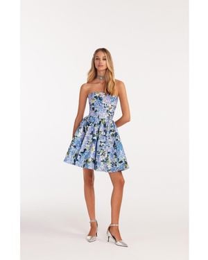 Millà Hydrangea Corset Mi Dress - Blue