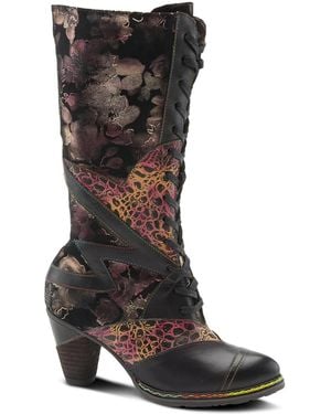 L'ARTISTE Spring Step Malagie-croco Tall Boot - Black