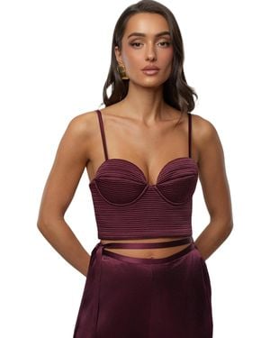 JLUXLABEL Thalia Textu Bustier - Red