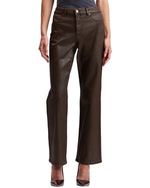 Avec Les Filles High-rise Coated Bootcut Jeans - Black