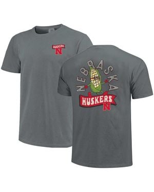 Image One And Nebraska Huskers Retro Mascot Hyper Local Comfort Colors T-shirt - Gray