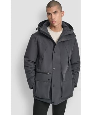DKNY Urban Hooded Parka Jacket - Gray