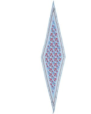 Bespoke Fashion Maritime Floral Diamond Scarf - Blue