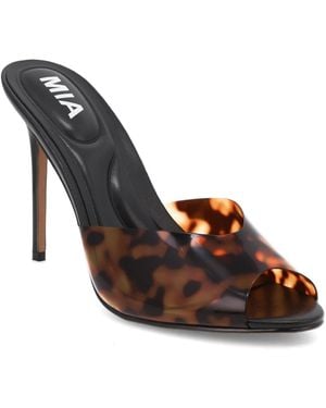MIA Gwyneth Peep Toe Dress Sandals - Brown