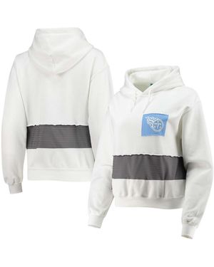 Refried Apparel Tennessee Titans Crop Dolman Pullover Hoodie - White