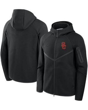 Nike Usc Trojans Tech Fleece Full-zip Windrunner Hoodie - Black