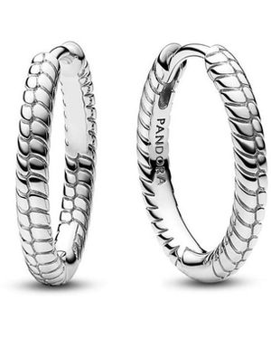 PANDORA Moments Small Charm Hoop Earrings - White
