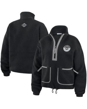 WEAR by Erin Andrews Los Angeles Kings Polar Fleece Half-zip Jacket - Black
