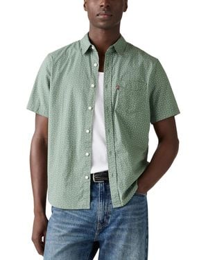 Levi's Classic 1 Pocket Short Sleeve Regular Fit Shirt - Green