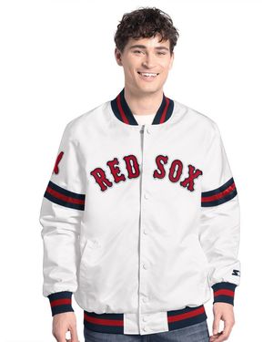 Starter White Boston Red Sox Cooperstown Scout Full-snap Varsity Jacket